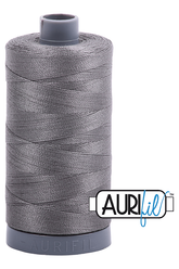 Aurifil Mako 28wt Cotton 750 m 820 yd. spool - 5004 Grey Smoke